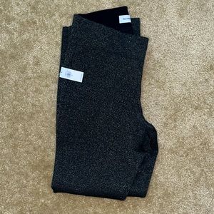 Old Navy Silver Metallic Ponte Knit Pant/Legging